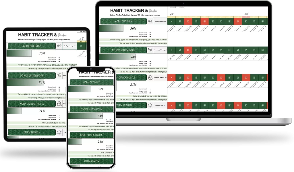 Epic Habit Tracker With Habit Streak Macbook Tablet Iphone