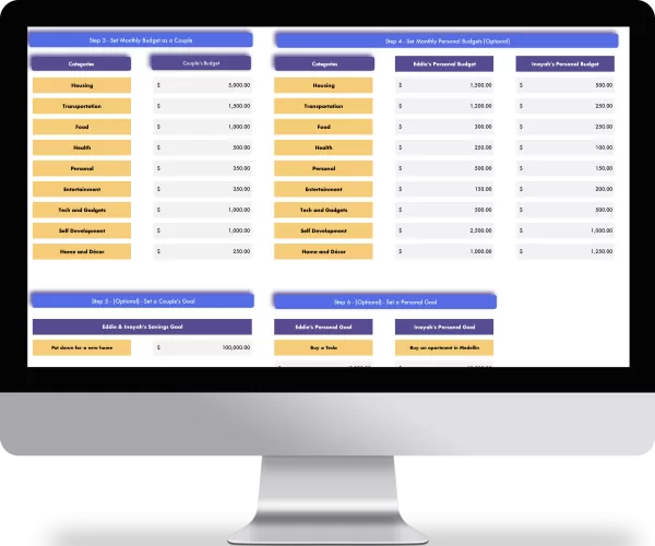 Shared Expense Tracker Spreadsheet iMacSetup2