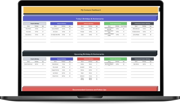 Excel Contact Management System - Macbook