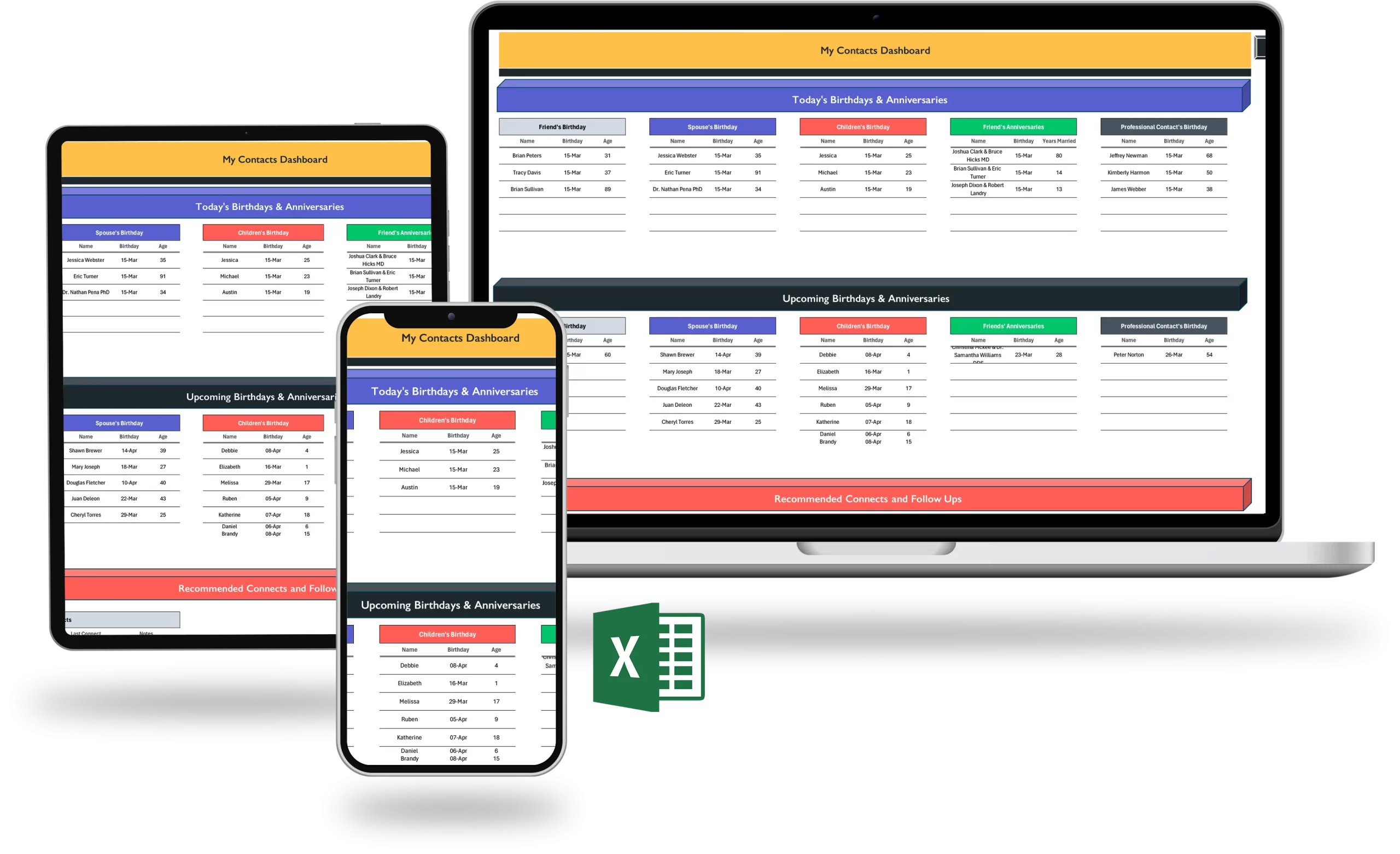 Excel Contact Management System