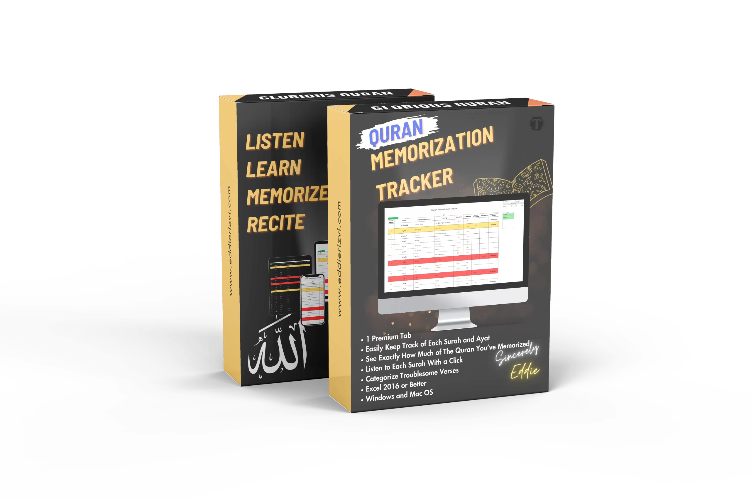 The Quran Memorization Tracker - Mockup 