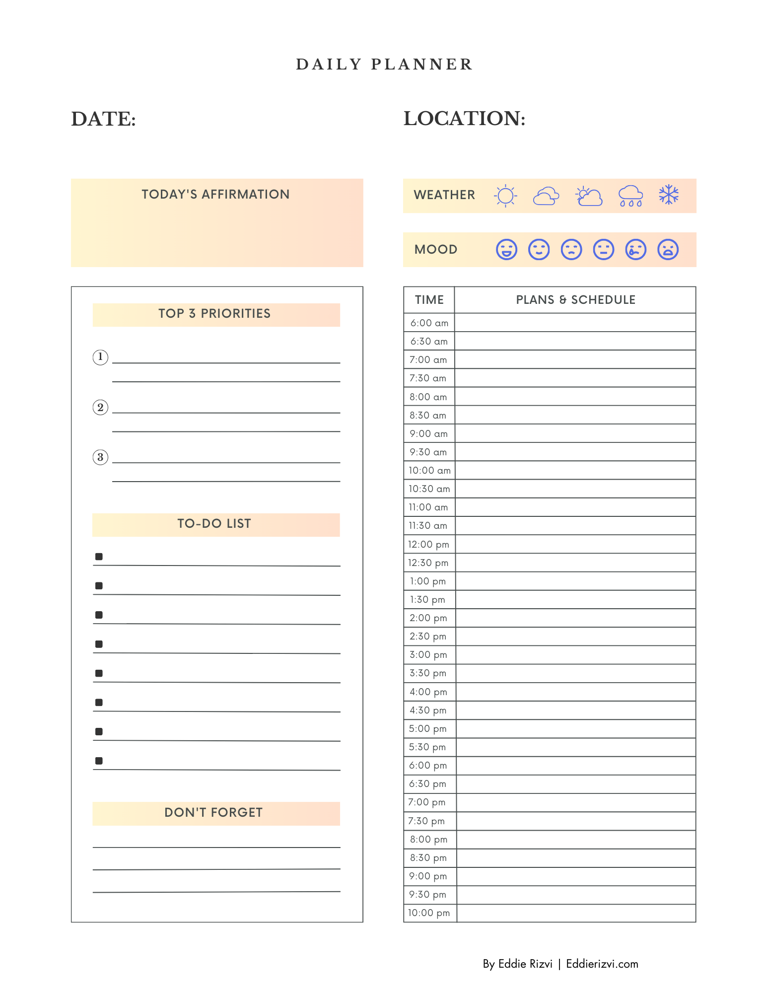 016 - Simple Daily Planner v1