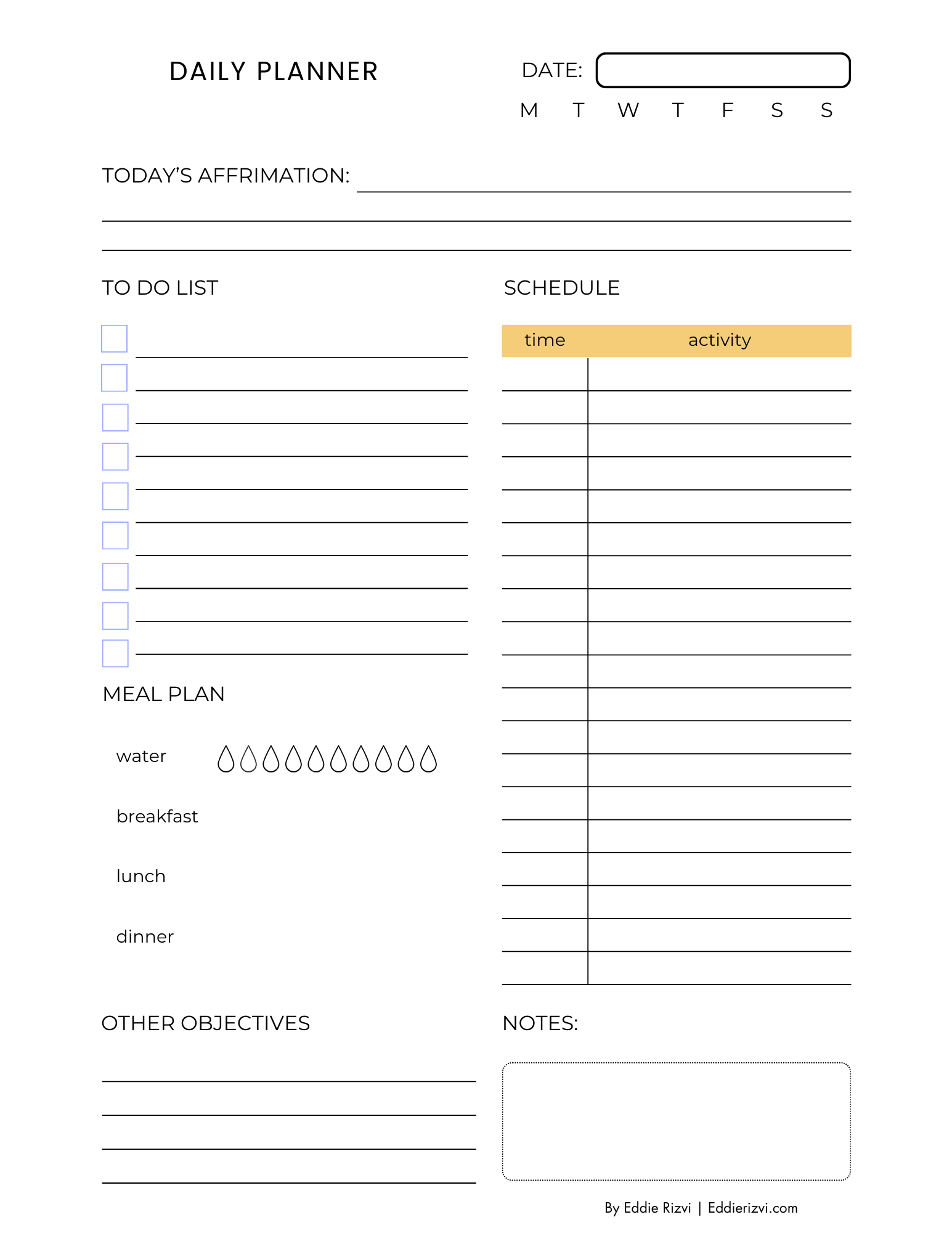 016 - Simple Daily Planner v2