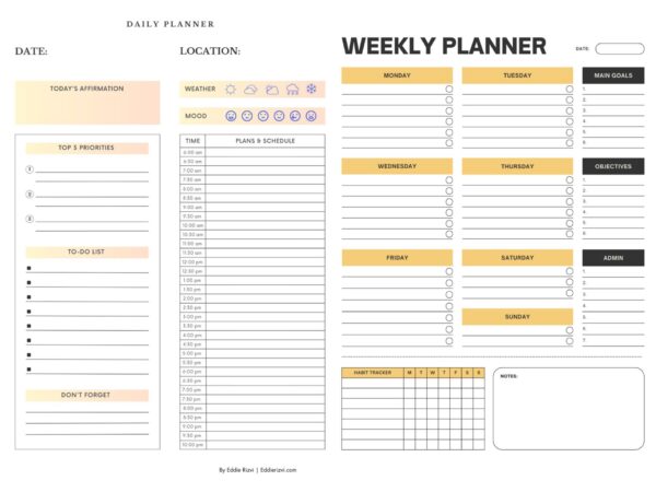 The Simple Daily & Weekly Planner