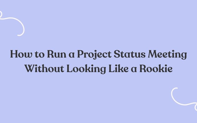How to Run a Project Status Meeting Without Looking Like a Rookie